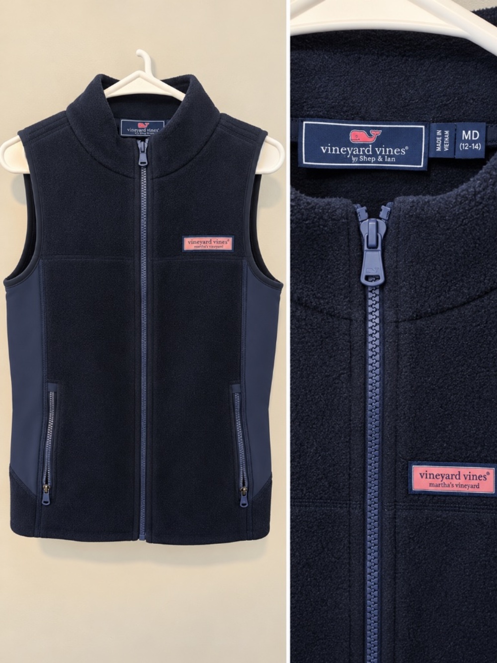 Boys Vineyard Vines Sherpa Vest SZ 12-14